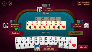 Người chơi có thể đánh Tiến Lên Miền Nam 32Win 4 tay với người chơi khác